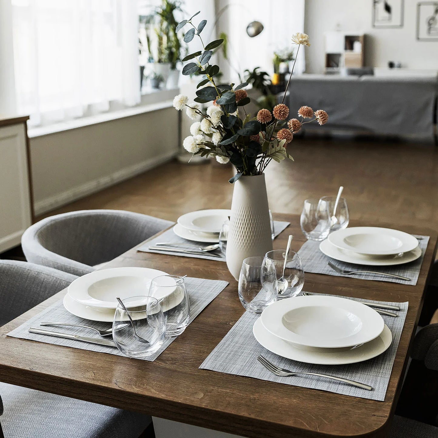 Wonderful World White Dinnerware Set, 36pcs