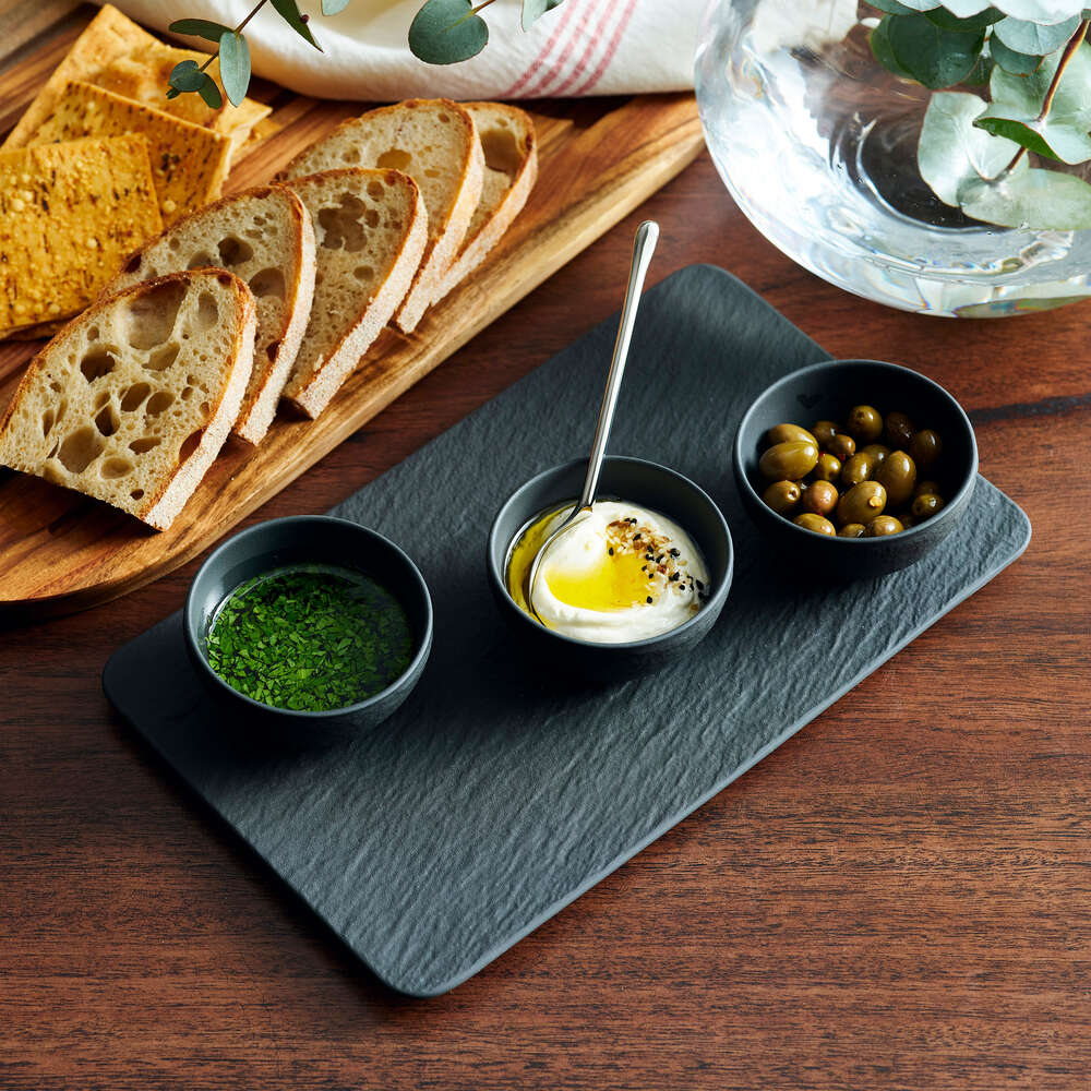 Manufacture Rock Dipping bowl set 4pcs