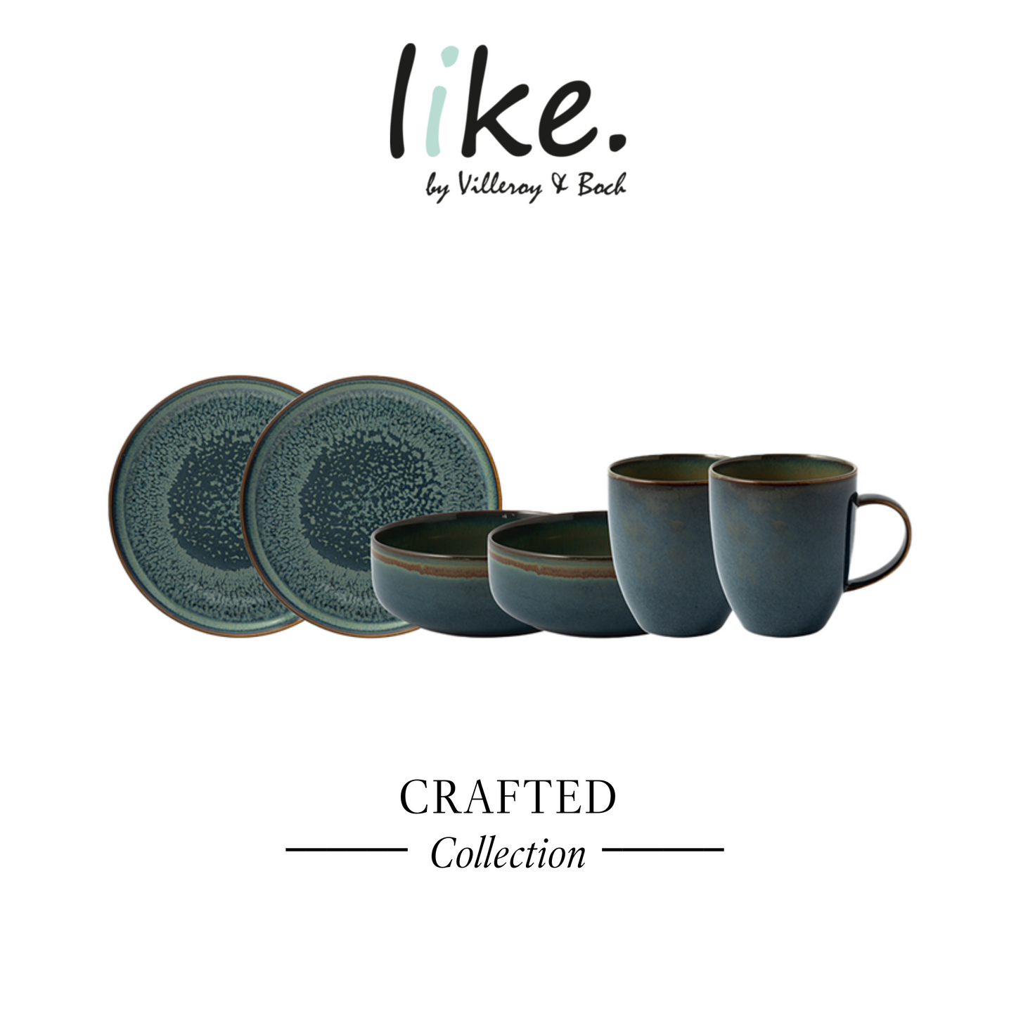 Crafted Breakfast set Breeze, set for 2