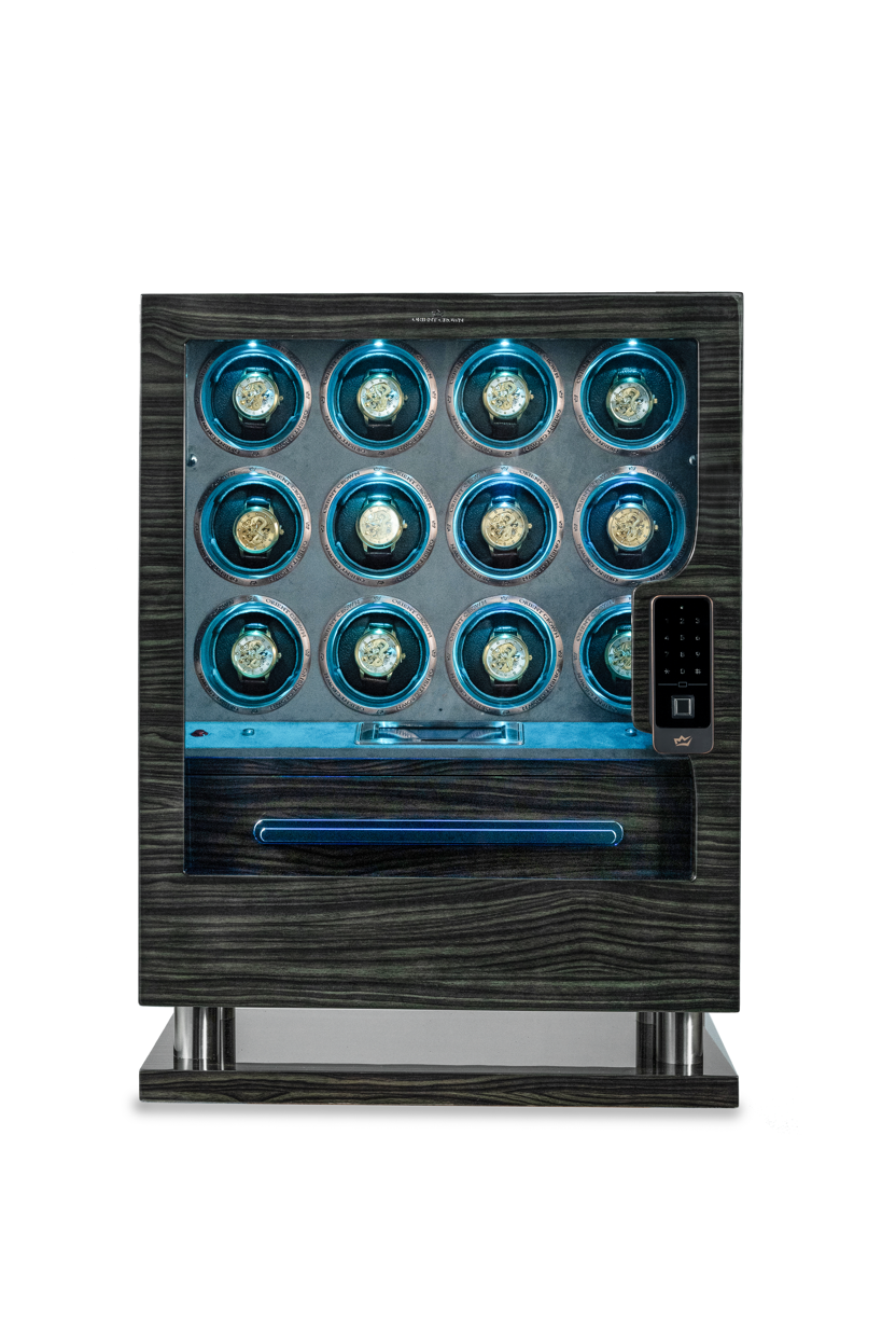12 Piece Watch Winder with 2 Drawers