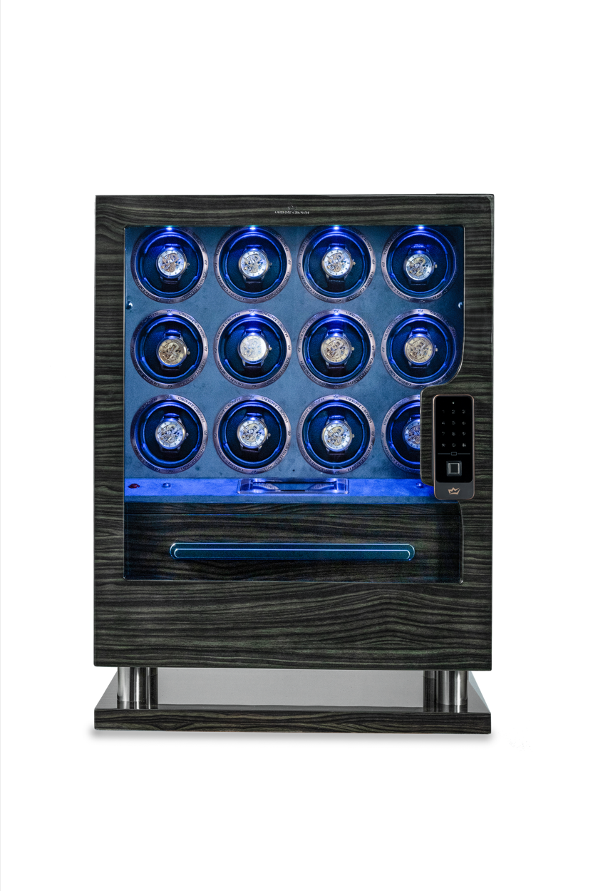 12 Piece Watch Winder with 2 Drawers