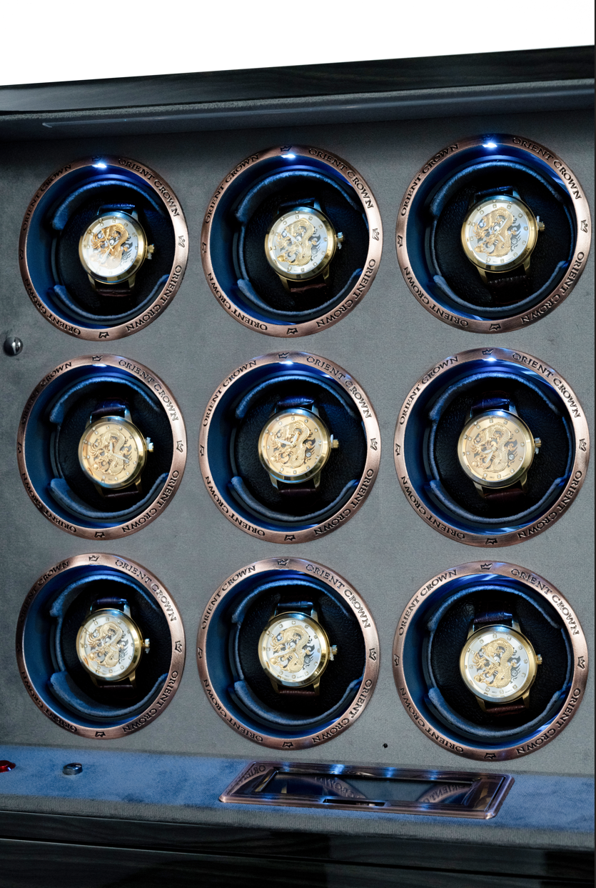12 Piece Watch Winder with 2 Drawers