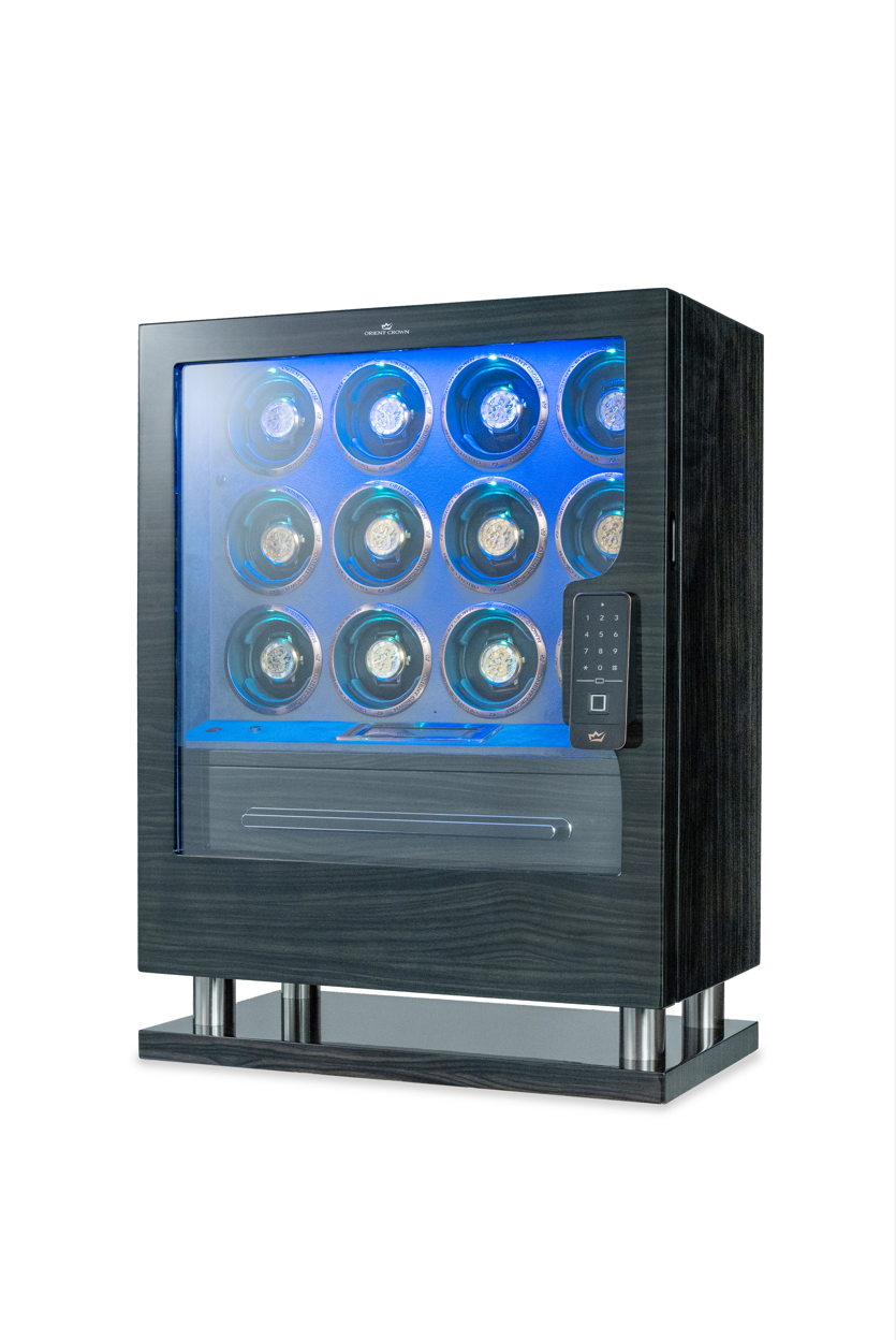 12 Piece Watch Winder with 2 Drawers