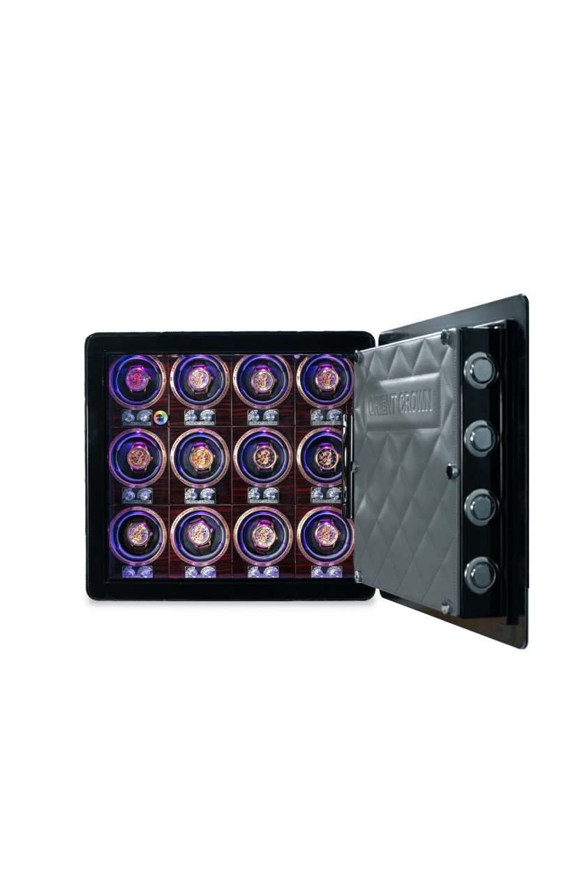 12 Piece Watch Winder, Black