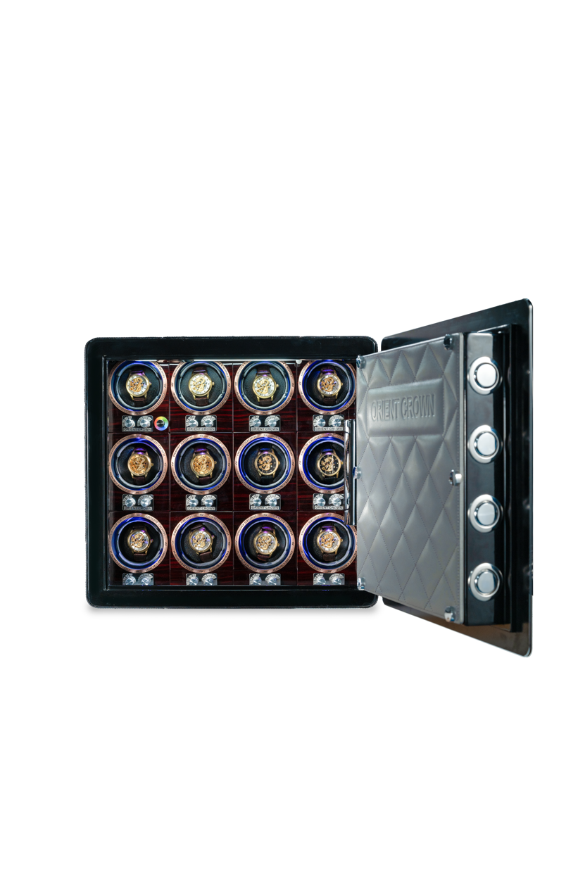 12 Piece Watch Winder, Black