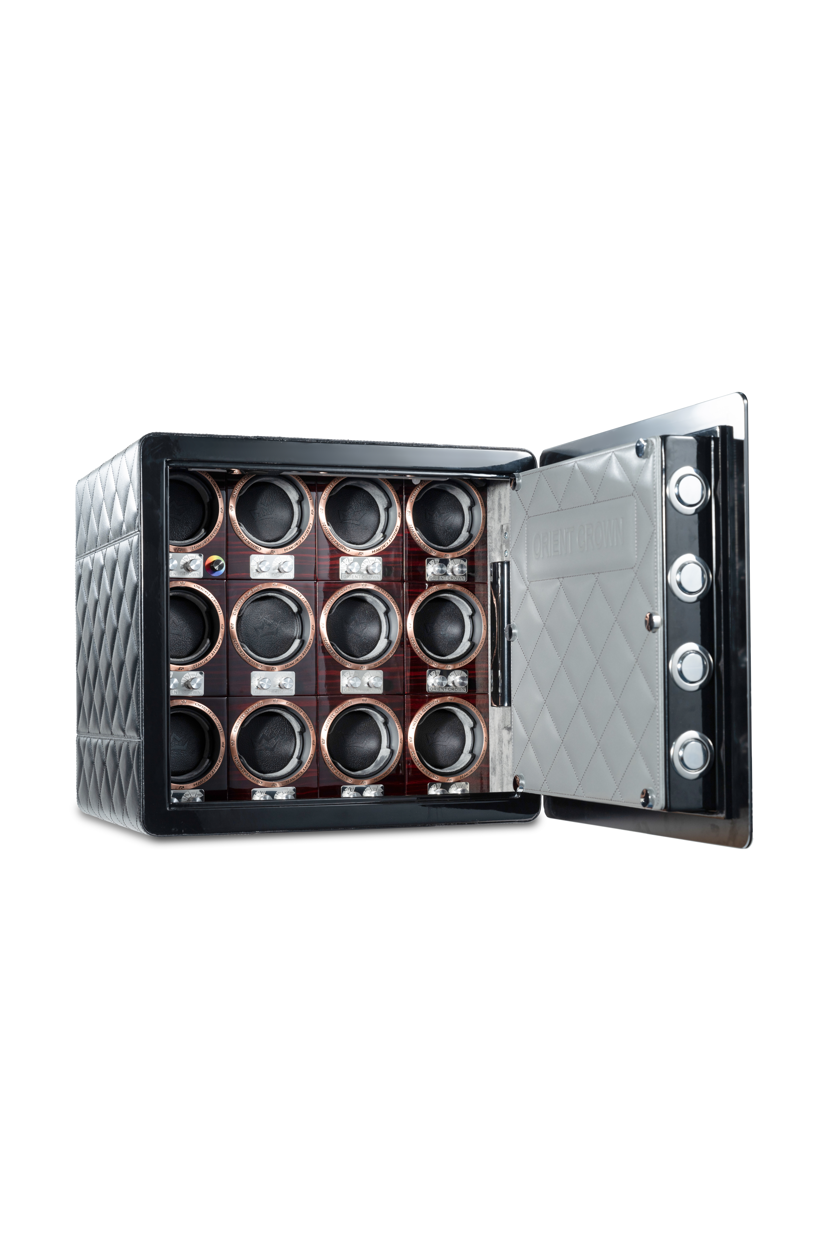 12 Piece Watch Winder, Black