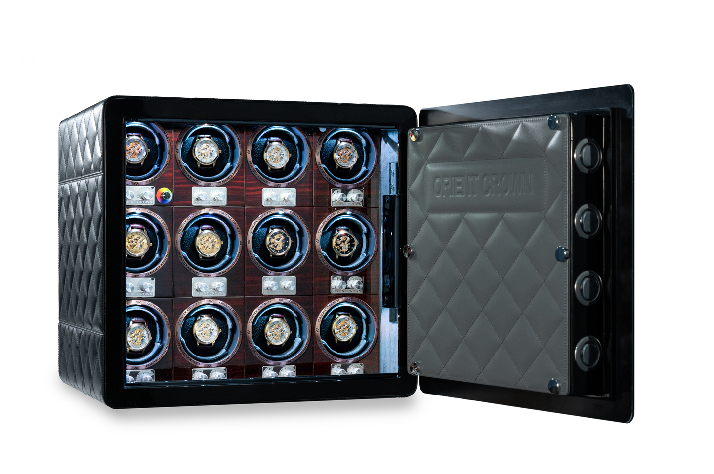 12 Piece Watch Winder, Black