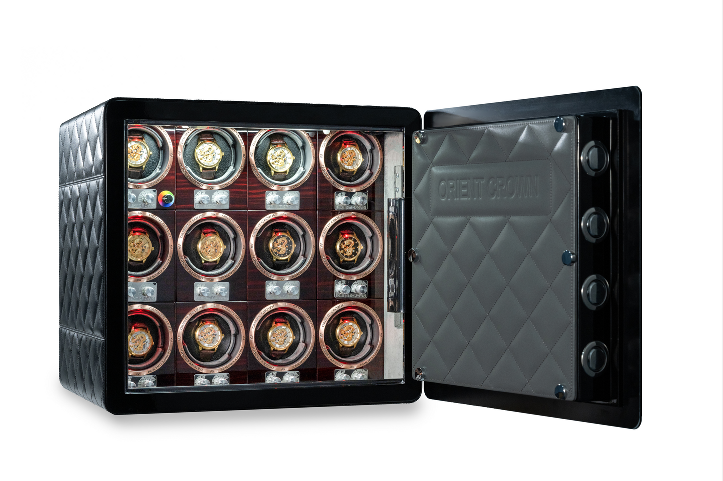 12 Piece Watch Winder, Black