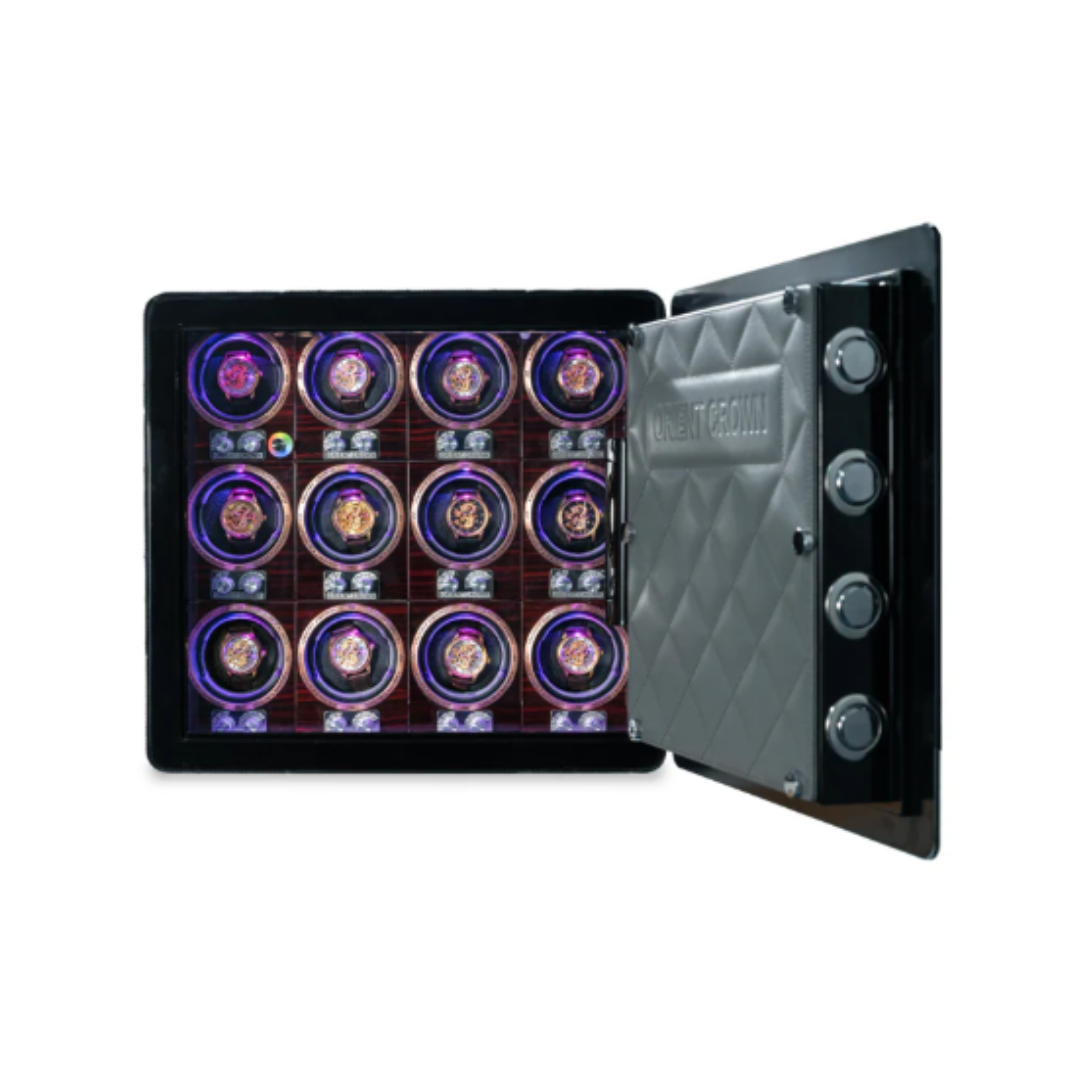 12 Piece Watch Winder, Black