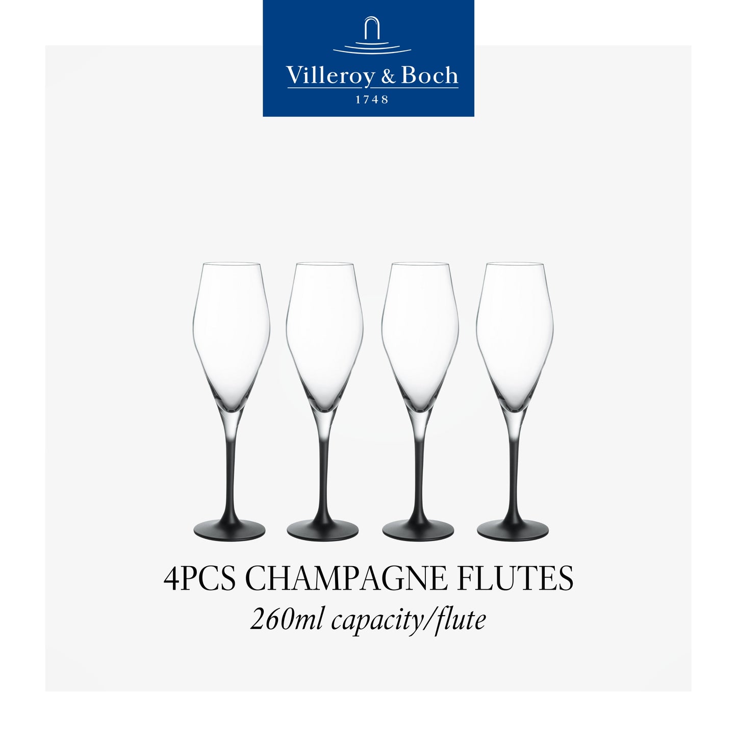 Manufacture Rock Champagne Glass, x4