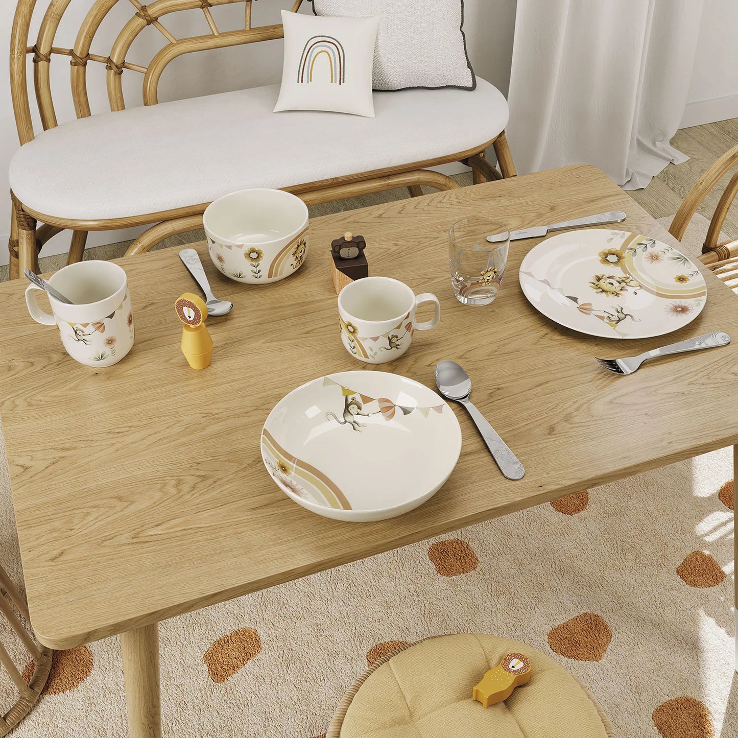 Roar Like a Lion Children’s crockery set, 3pcs