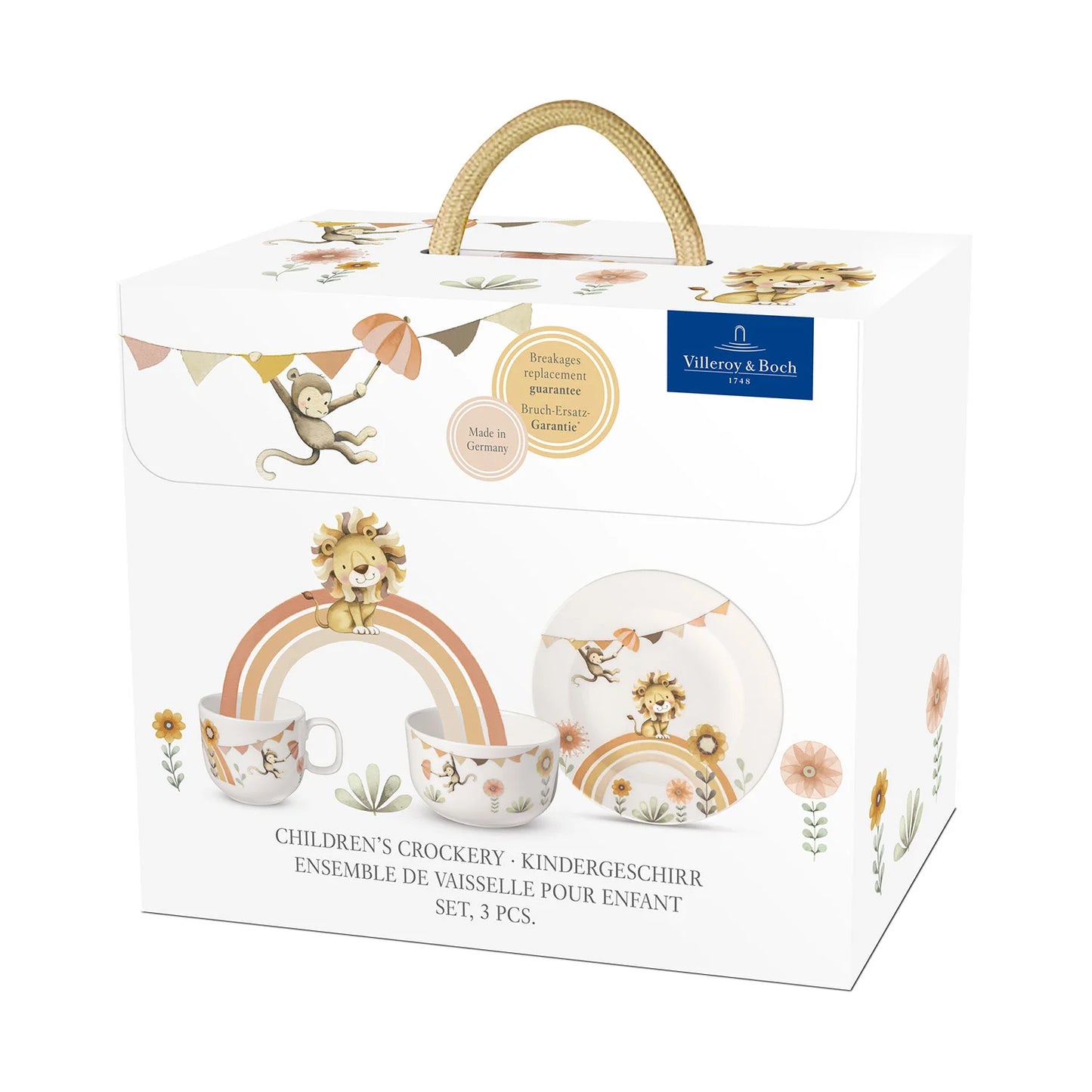 Roar Like a Lion Children’s crockery set, 3pcs