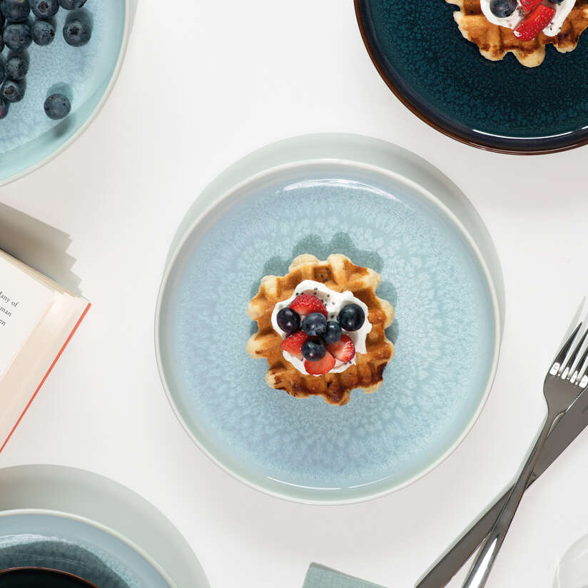 Crafted Breakfast set Blueberry, set for 2
