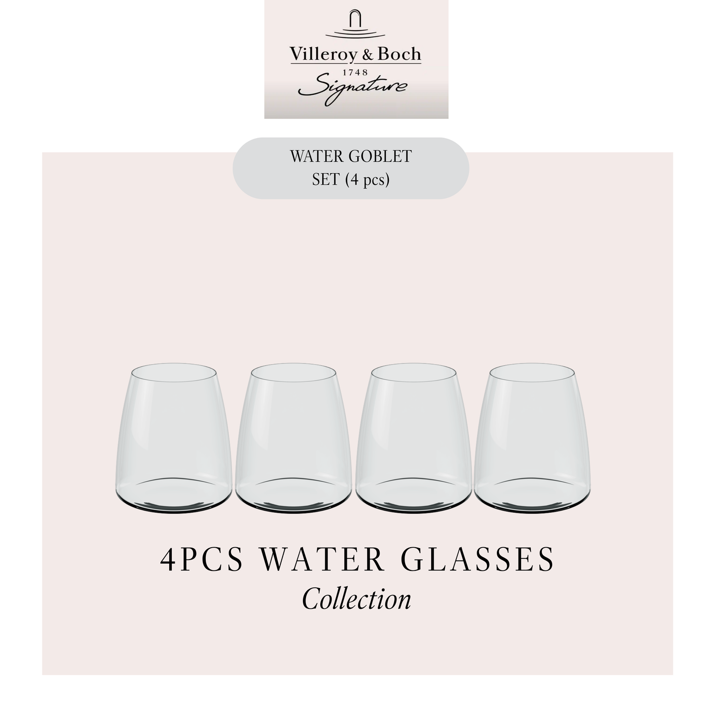 MetroChic Water glass, x4