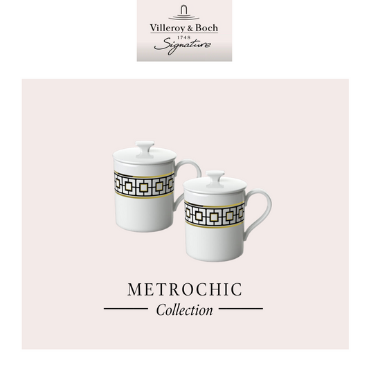 MetroChic Mug with Lid, x2