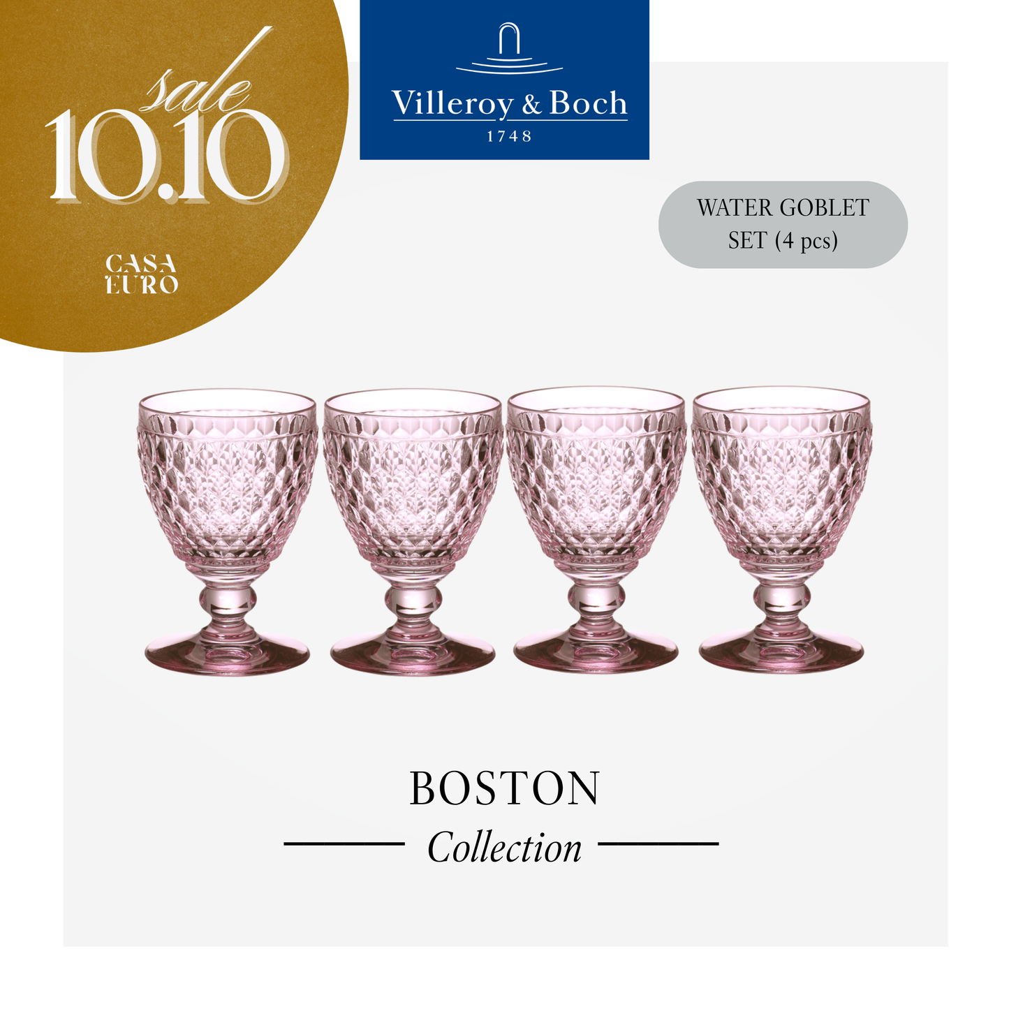 Boston Water Goblet, Box of 4
