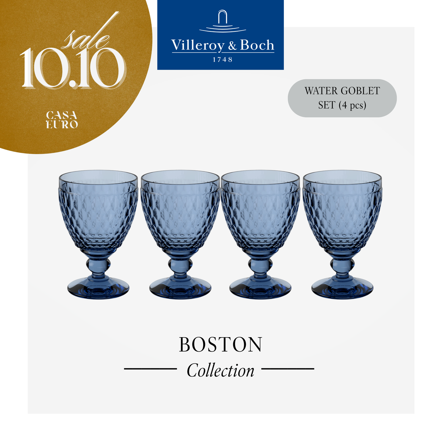 Boston Water Goblet, Box of 4