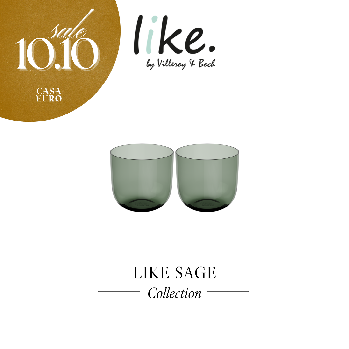 Like. Water Glasses Set of 2