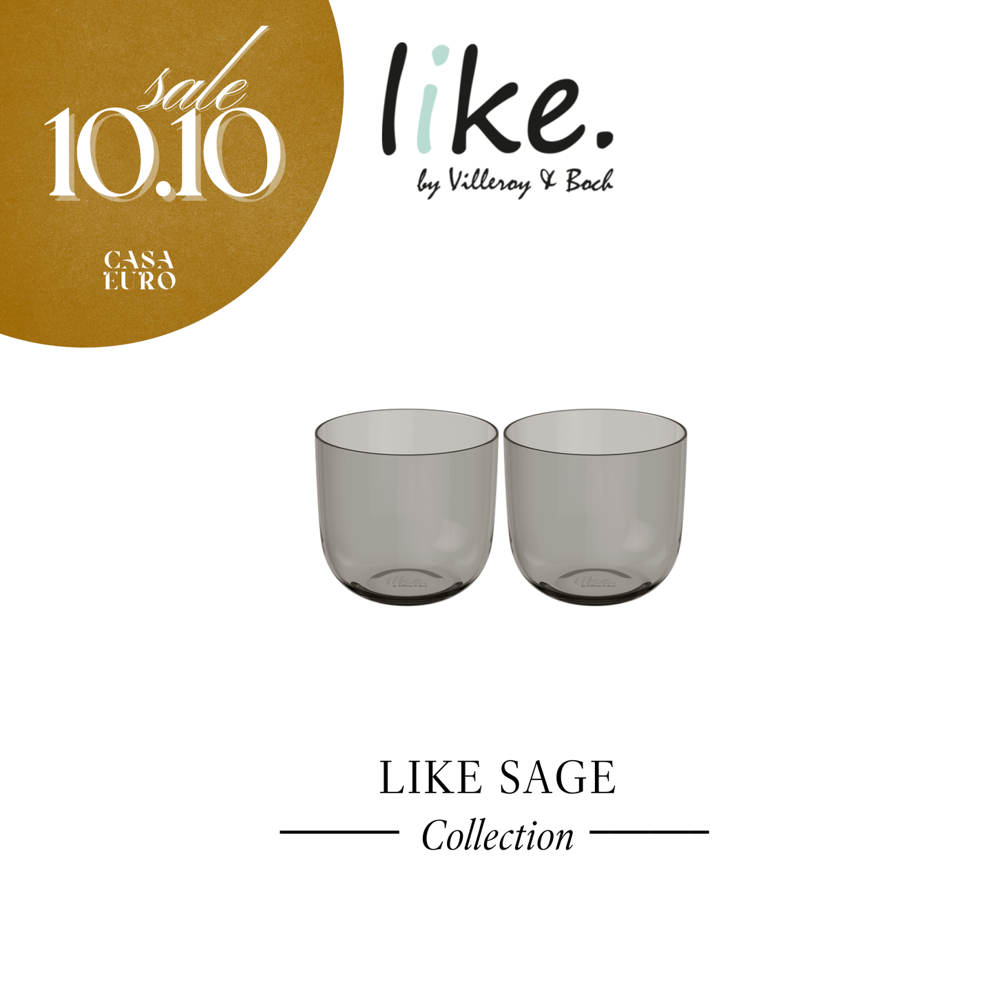 Like. Water Glasses Set of 2