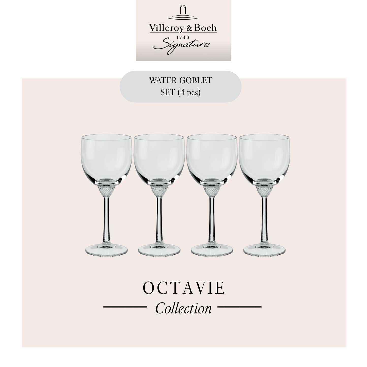 Octavie Water glass  x4