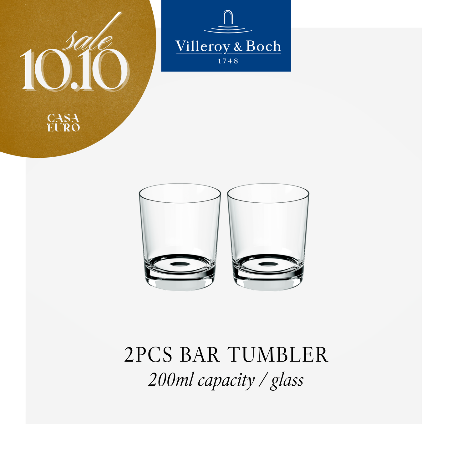 Purismo Bar Tumbler, x2