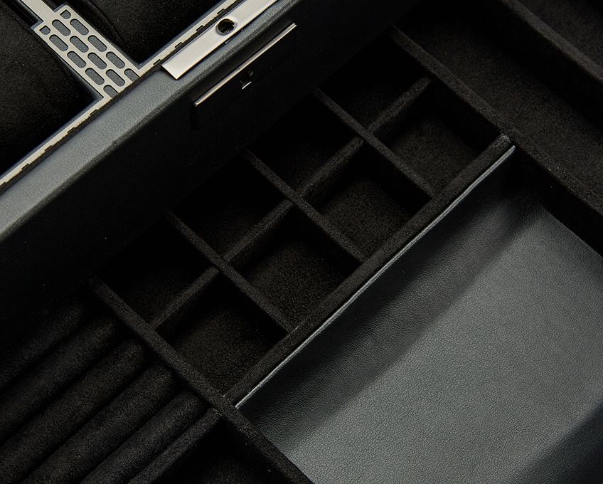 Axis 10 piece Watch Box with Drawer, Powder Coat