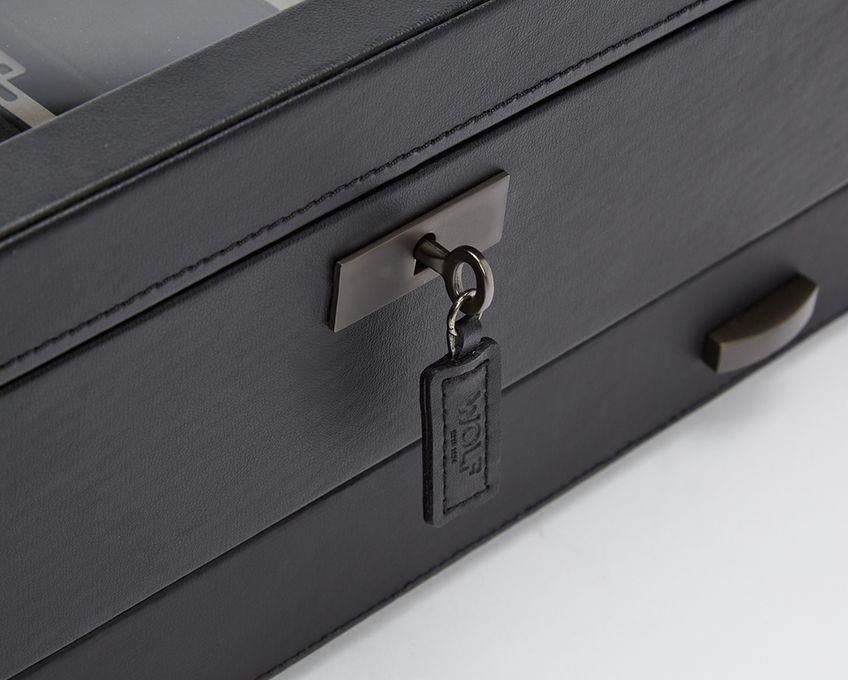 Axis 10 piece Watch Box with Drawer, Powder Coat