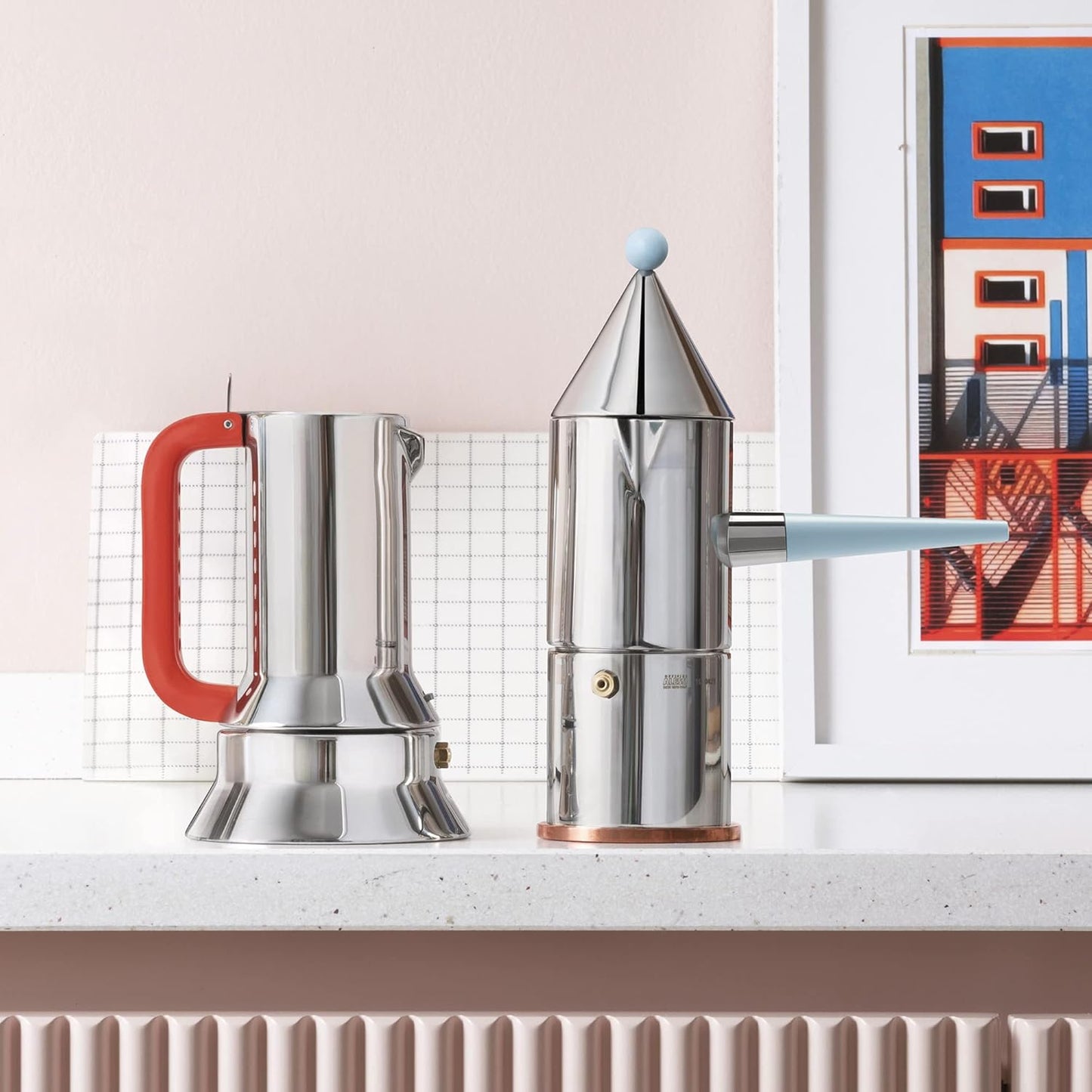 9090 Manico Forato Espresso Coffee Maker, 6 Cups