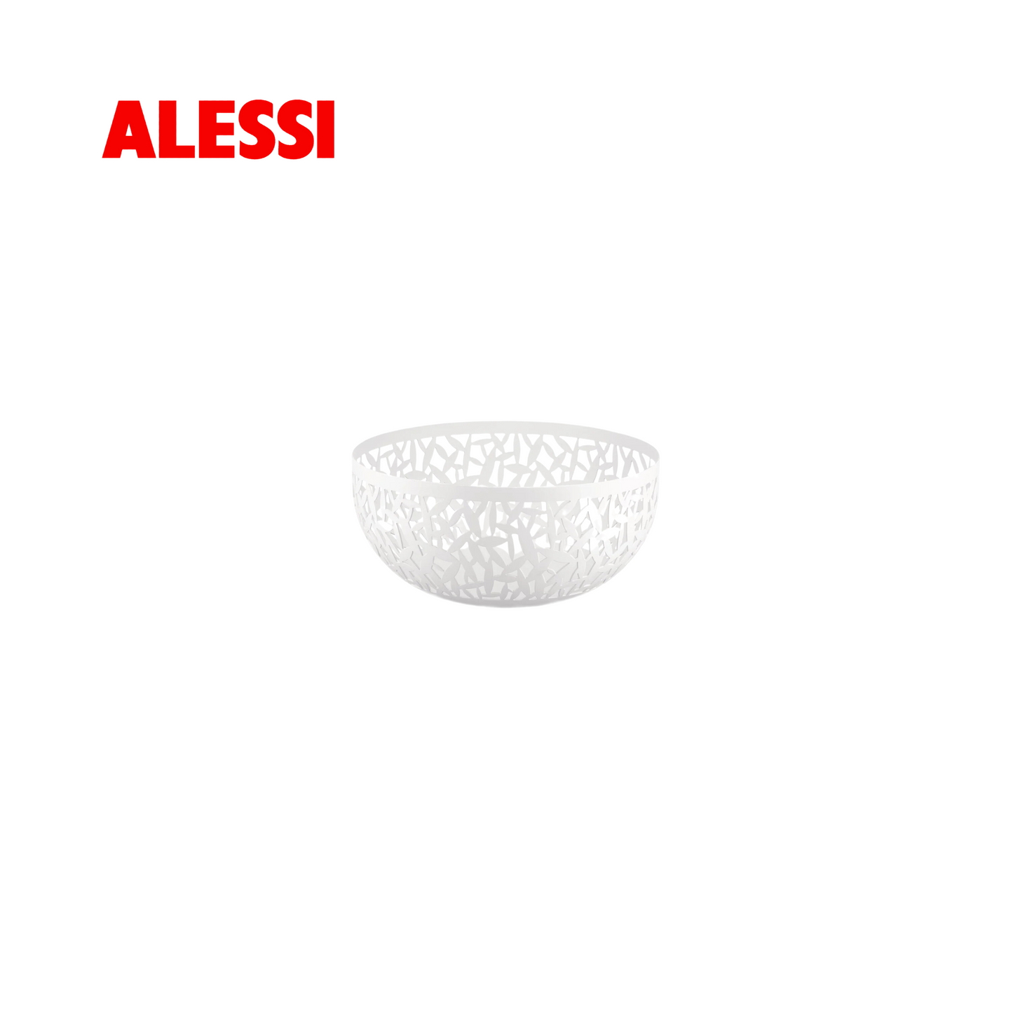 Cactus Fruit Bowl, Red and White, 21 cm