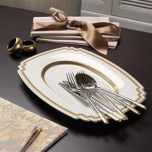 30-PC Ella P. Gold Cutlery Set
