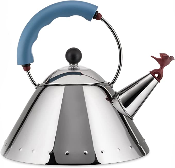 Kettle w/ Small Bird-shaped Whistle, Blue
