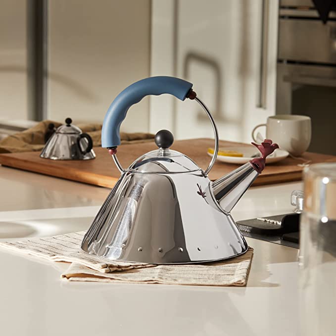 Kettle w/ Small Bird-shaped Whistle, Blue