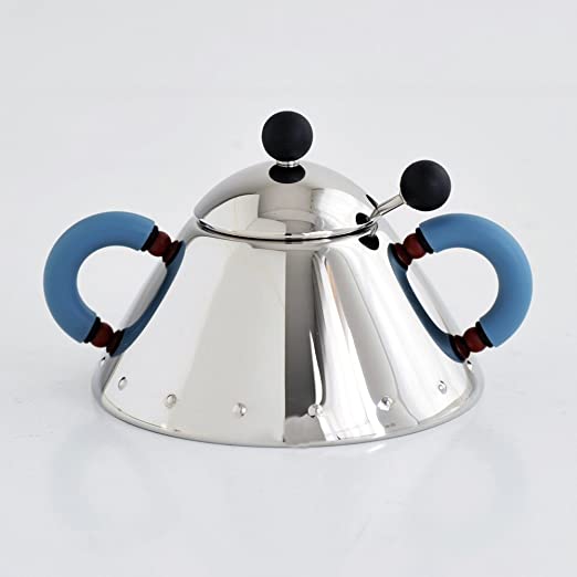 Sugar Bowl and Spoon, Blue