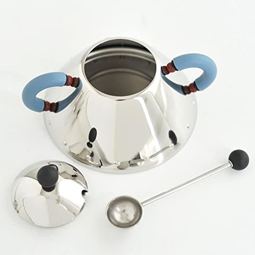 Sugar Bowl and Spoon, Blue