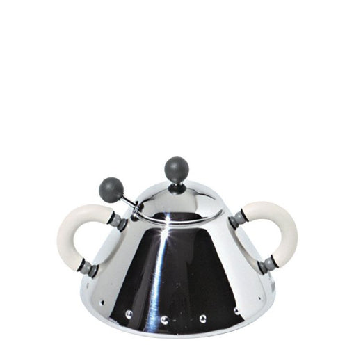 Sugar Bowl and Spoon, White