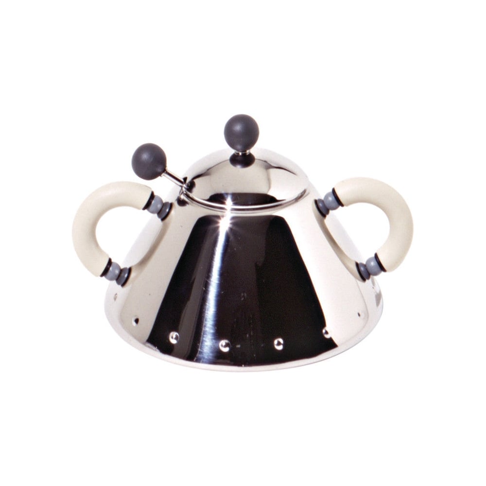 Sugar Bowl and Spoon, White