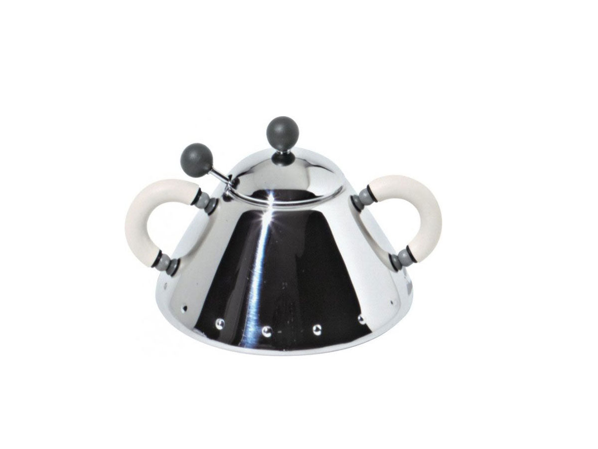 Sugar Bowl and Spoon, White