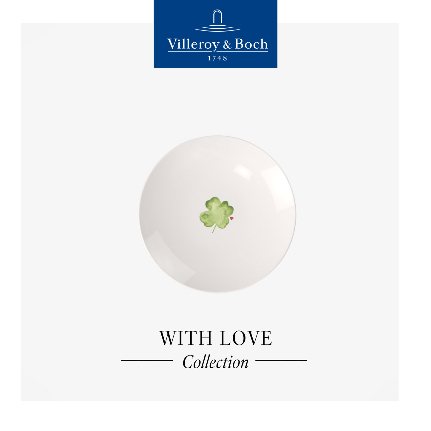 With Love Breakfast/dessert plate