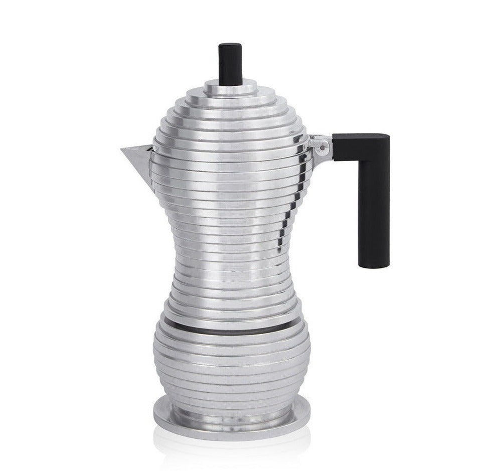 Pulcina Stove Top Espresso 3 Cup Coffee Maker, Black