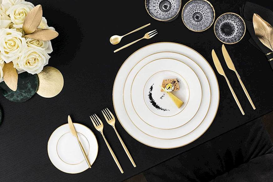 Anmut Gold Dinnerware Set