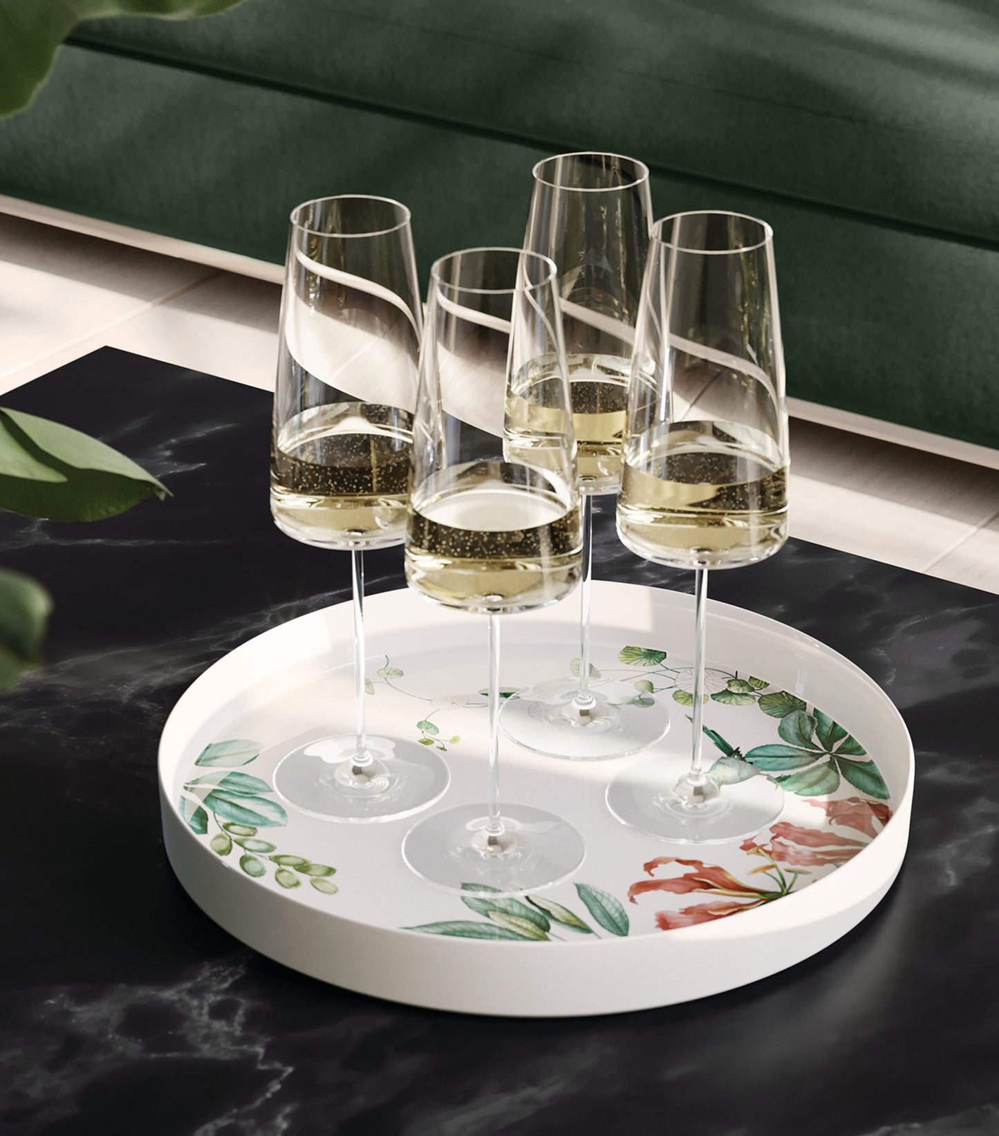 Avarua Coffee/Tea Set w/ Tray Stand & Decorative Tray