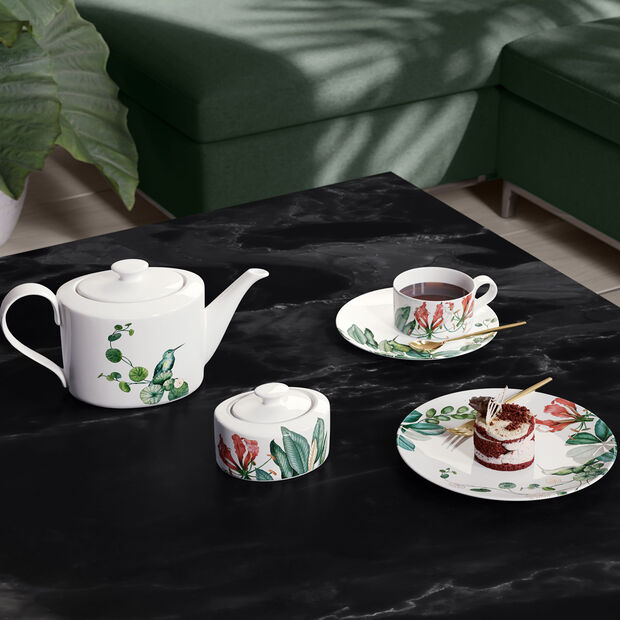 Avarua Coffee/Tea Set w/ Tray Stand & Decorative Tray
