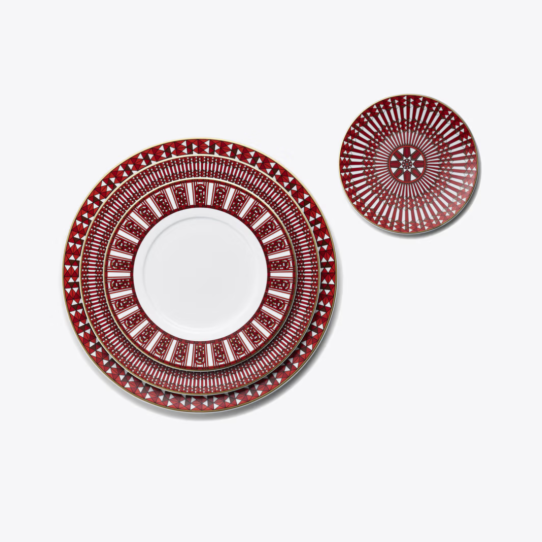Arcadia Red Dessert Plate, Set of 2