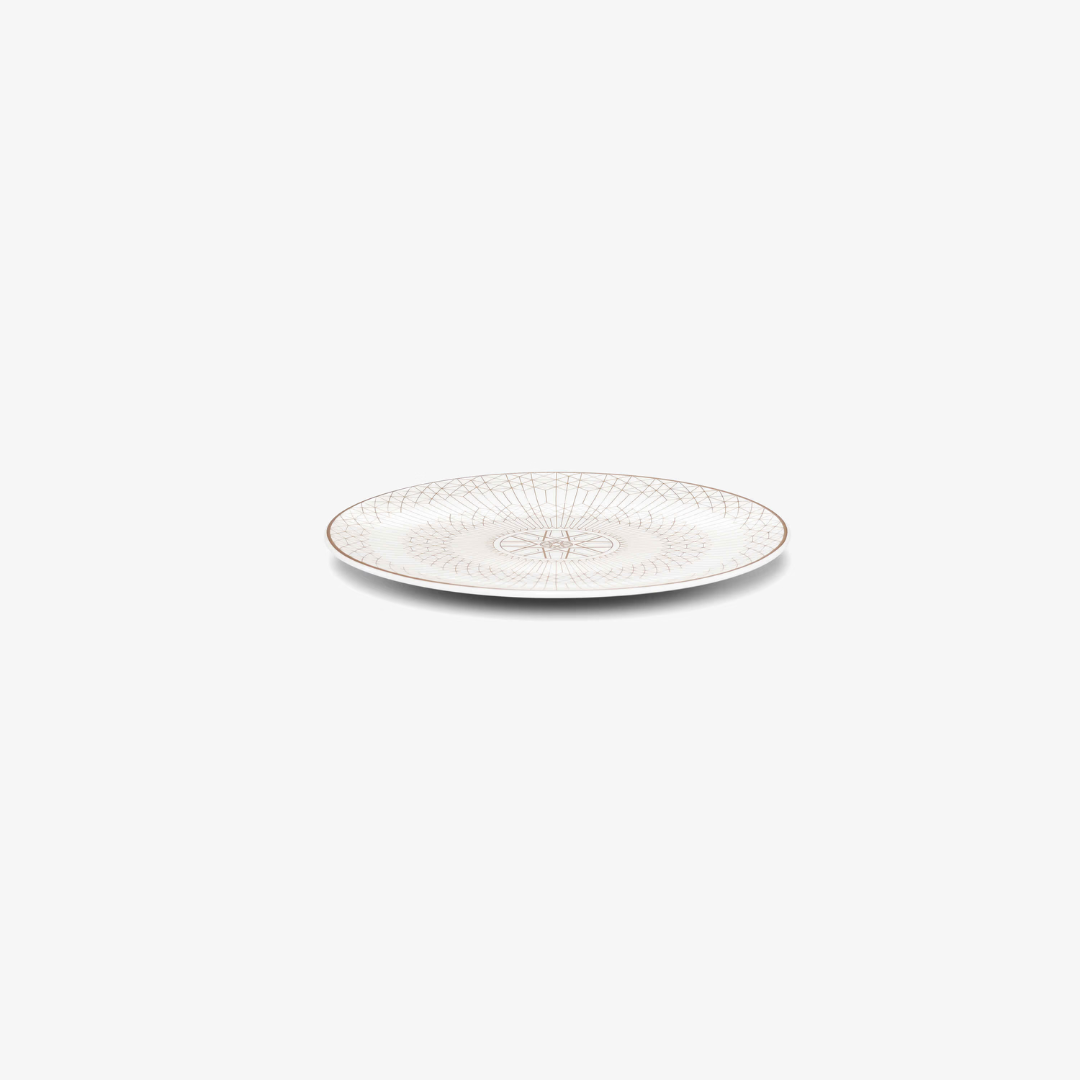 Arcadia Gold & Platinum Bread Plate