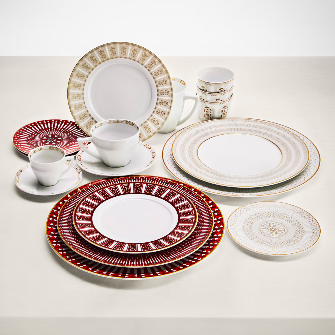 Arcadia Gold & Platinum Bread Plate