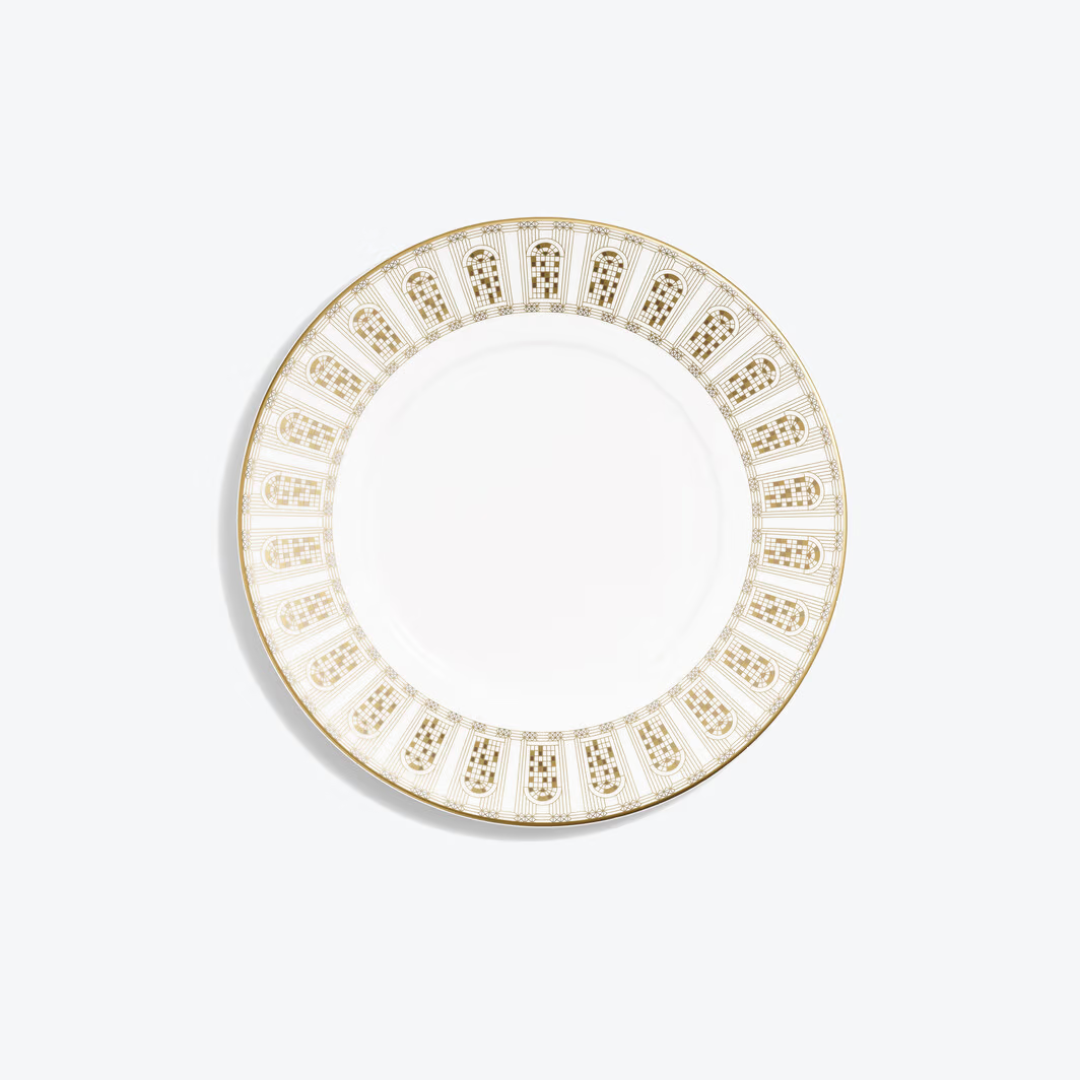 Arcadia Gold & Platinum Dessert Plate, Set of 2