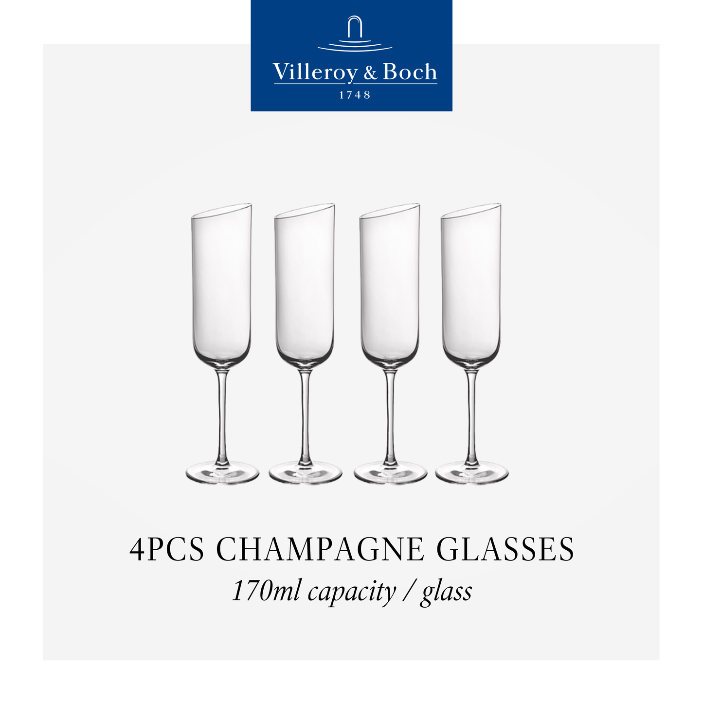 NewMoon Champagne Glass, x4
