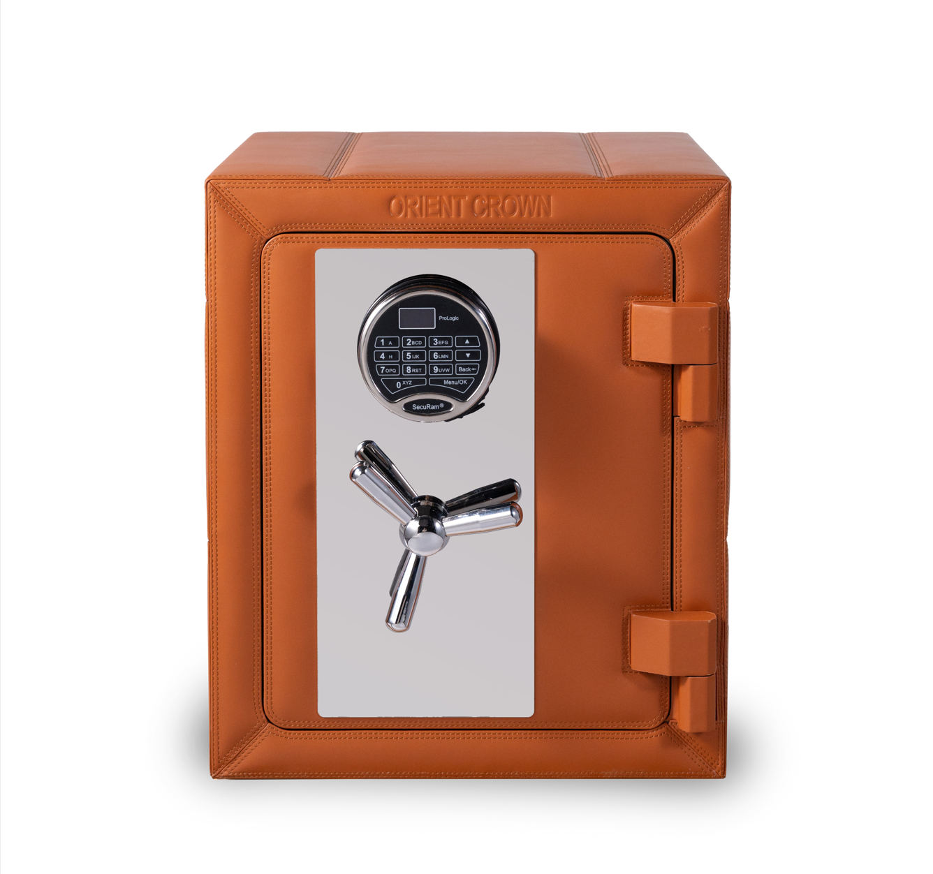 5 Piece Watch Winder with 2 Drawers, Orange