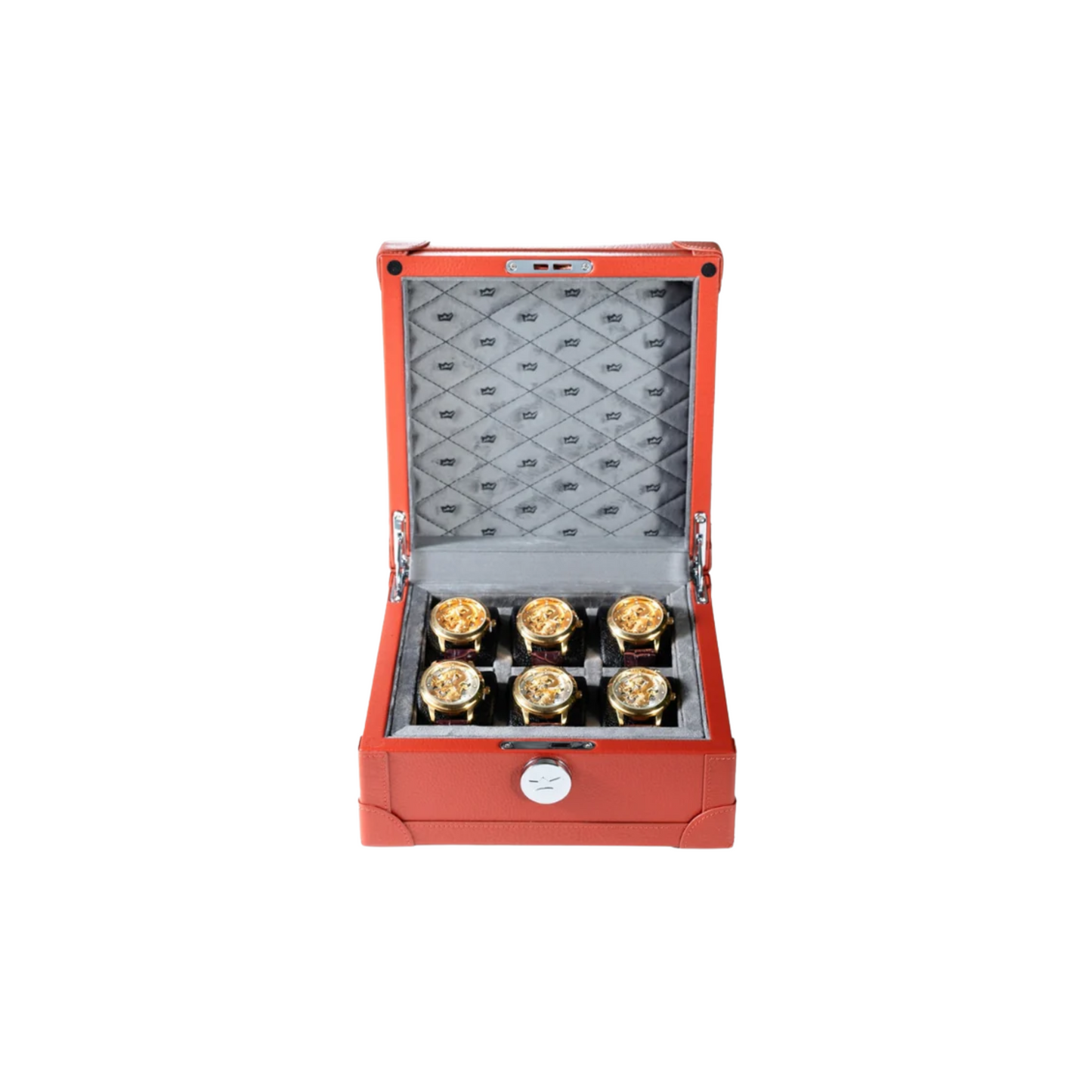 6 Piece Watch Box ,Tan