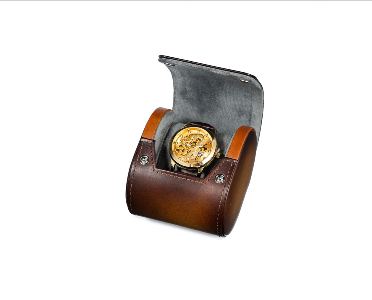 Solo Pulse single watch roll, Brown